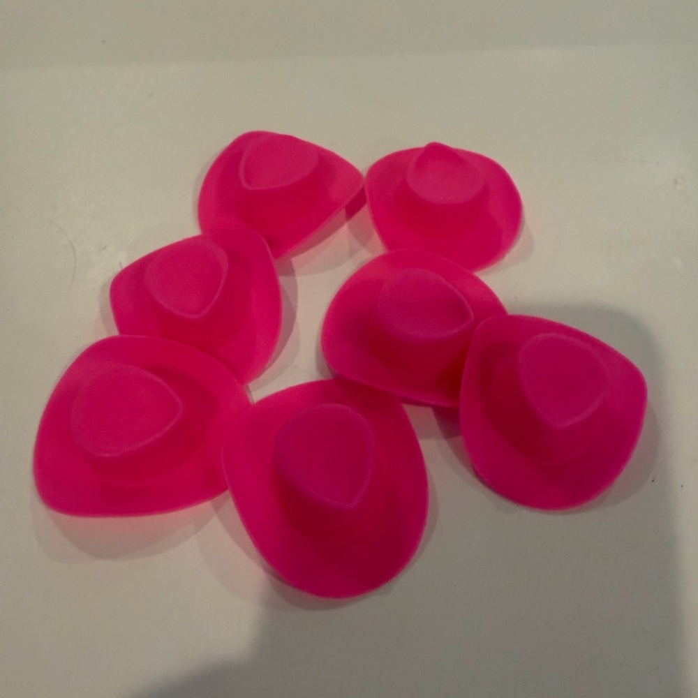 Pink Mini Cowboy Bottle Hat - Set of 7